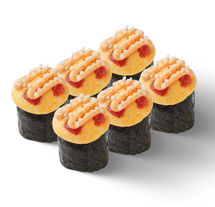 Суши запеченные с тунцом 6 шт
Суши запеченные с тунцом 6 шт