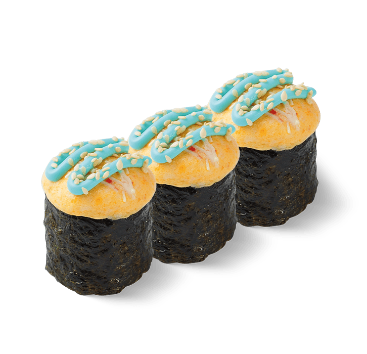 

Суши запеченные с крабом 3 шт