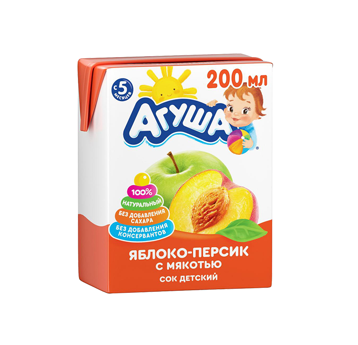 Сок детский осветленный "Агуша" яблоко