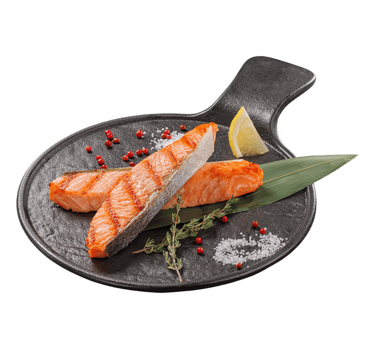 Стейк форели на гриле