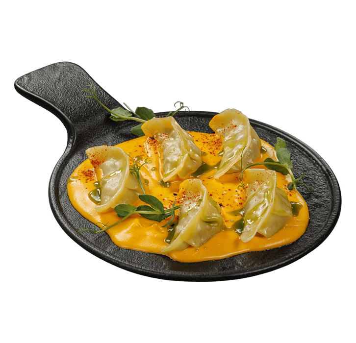 Гедза с грибами и овощами