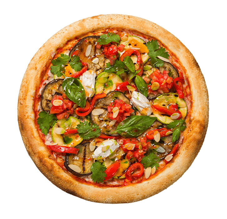 Пицца с цукини и баклажанами Вега