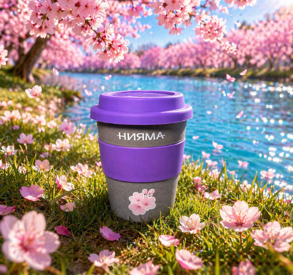 Термостакан Ханами фиолетовый