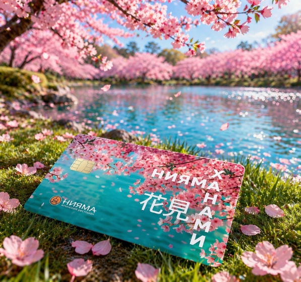 Наклейка на карту Ханами