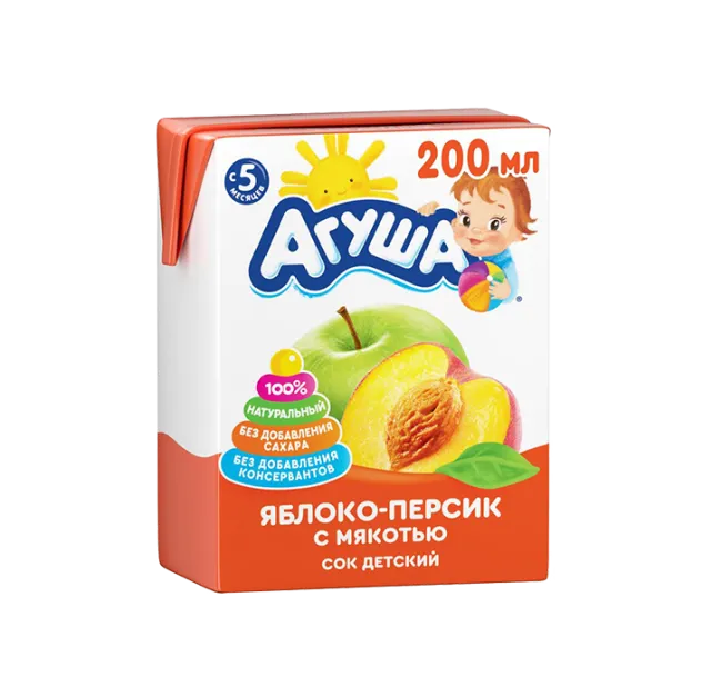 Сок детский осветленный "Агуша" яблоко