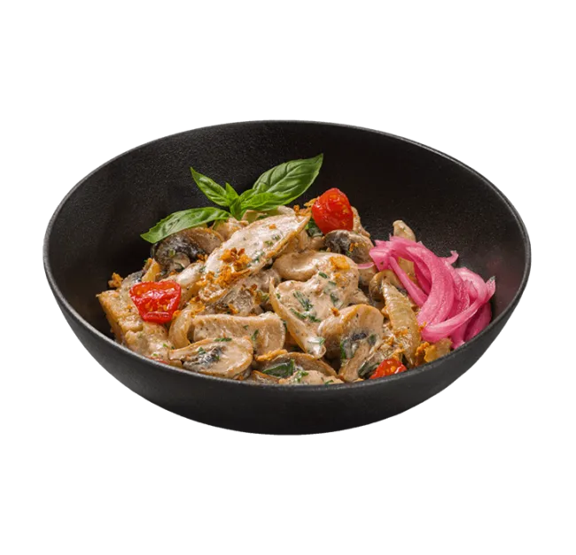 Цыпленок с картофелем и грибами